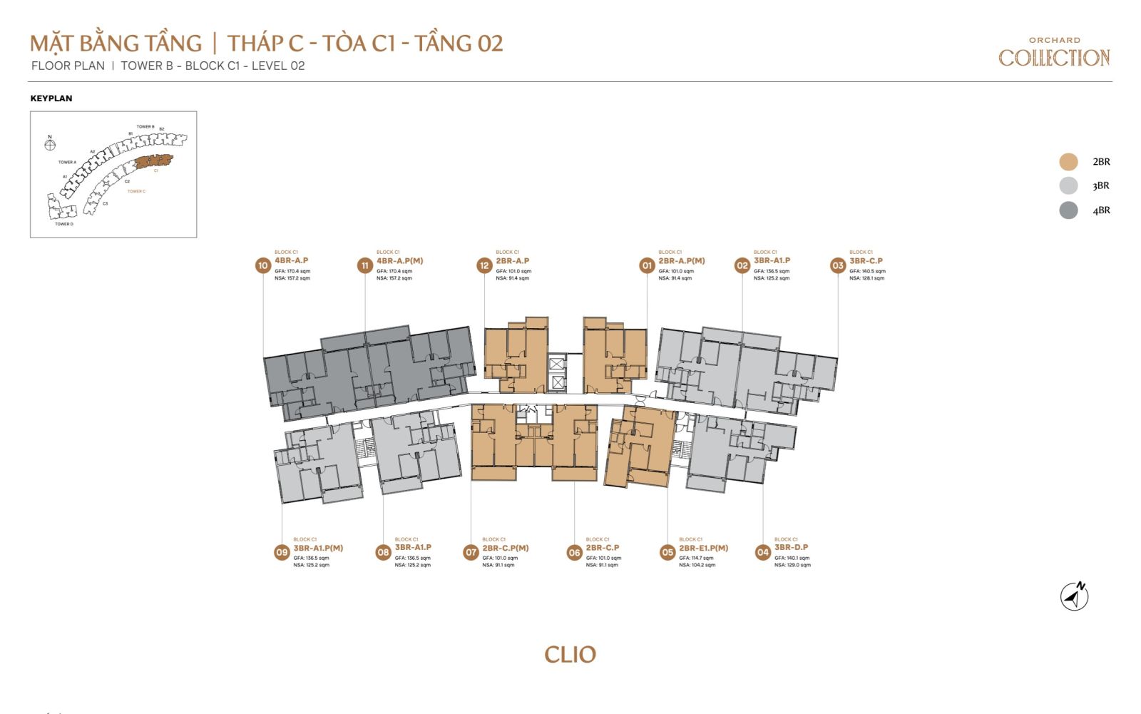 Mặt bằng chi tiết căn hộ Orchard Collection | Sycamore Bình Dương