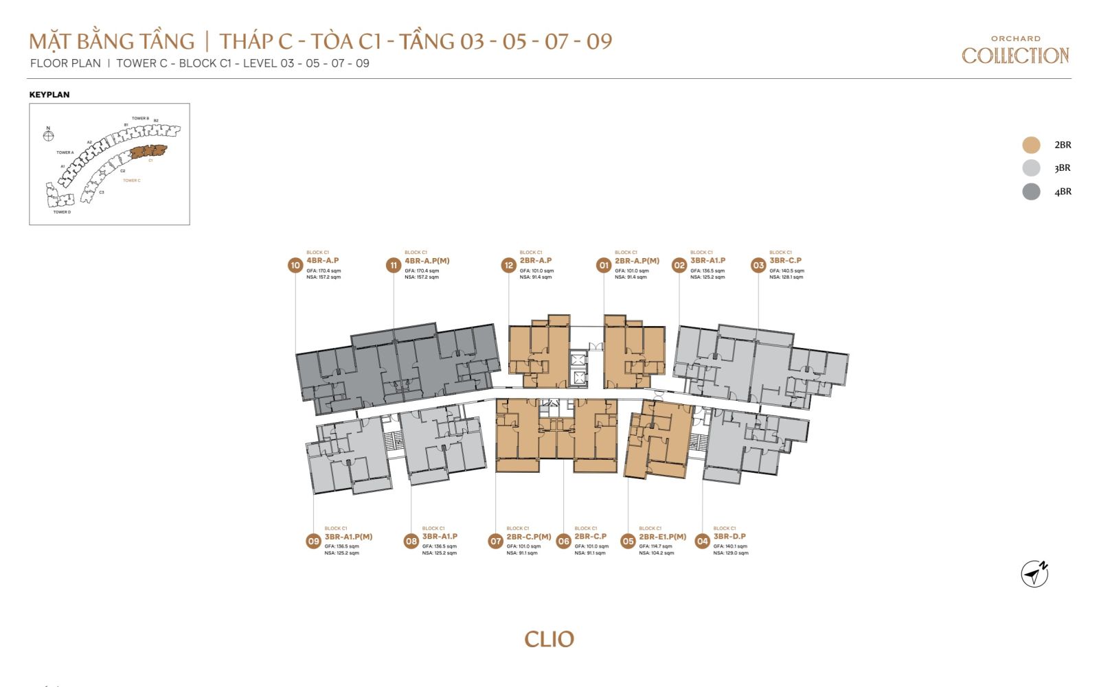 Mặt bằng chi tiết căn hộ Orchard Collection | Sycamore Bình Dương
