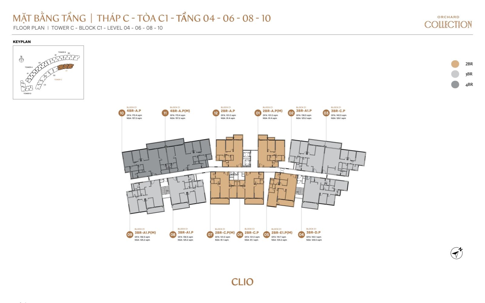 Mặt bằng chi tiết căn hộ Orchard Collection | Sycamore Bình Dương