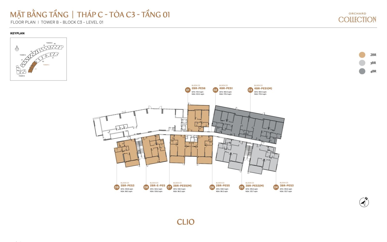 Mặt bằng chi tiết căn hộ Orchard Collection | Sycamore Bình Dương
