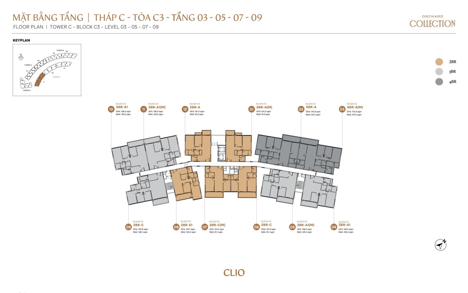 Mặt bằng chi tiết căn hộ Orchard Collection | Sycamore Bình Dương