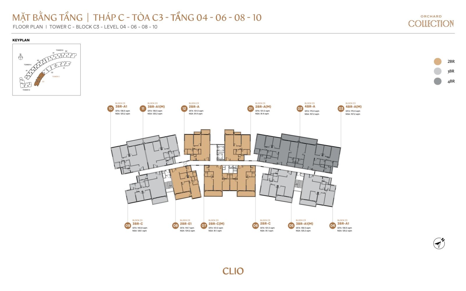 Mặt bằng chi tiết căn hộ Orchard Collection | Sycamore Bình Dương