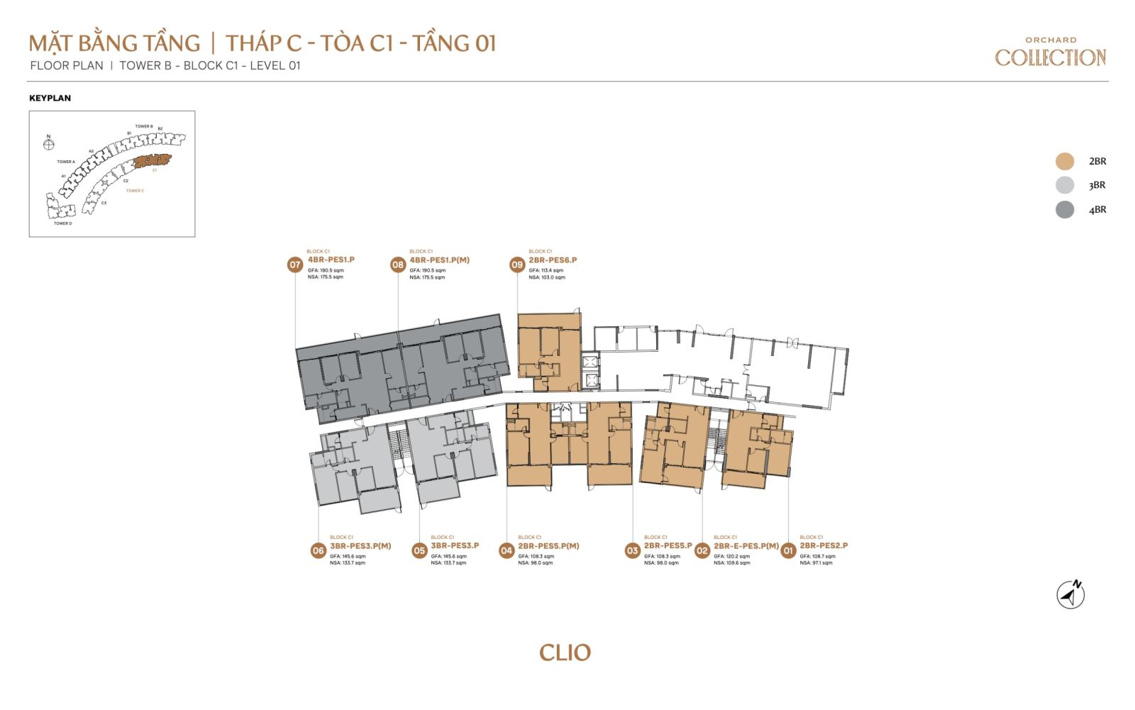 Mặt bằng chi tiết căn hộ Orchard Collection | Sycamore Bình Dương